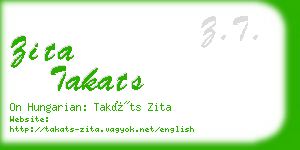 zita takats business card